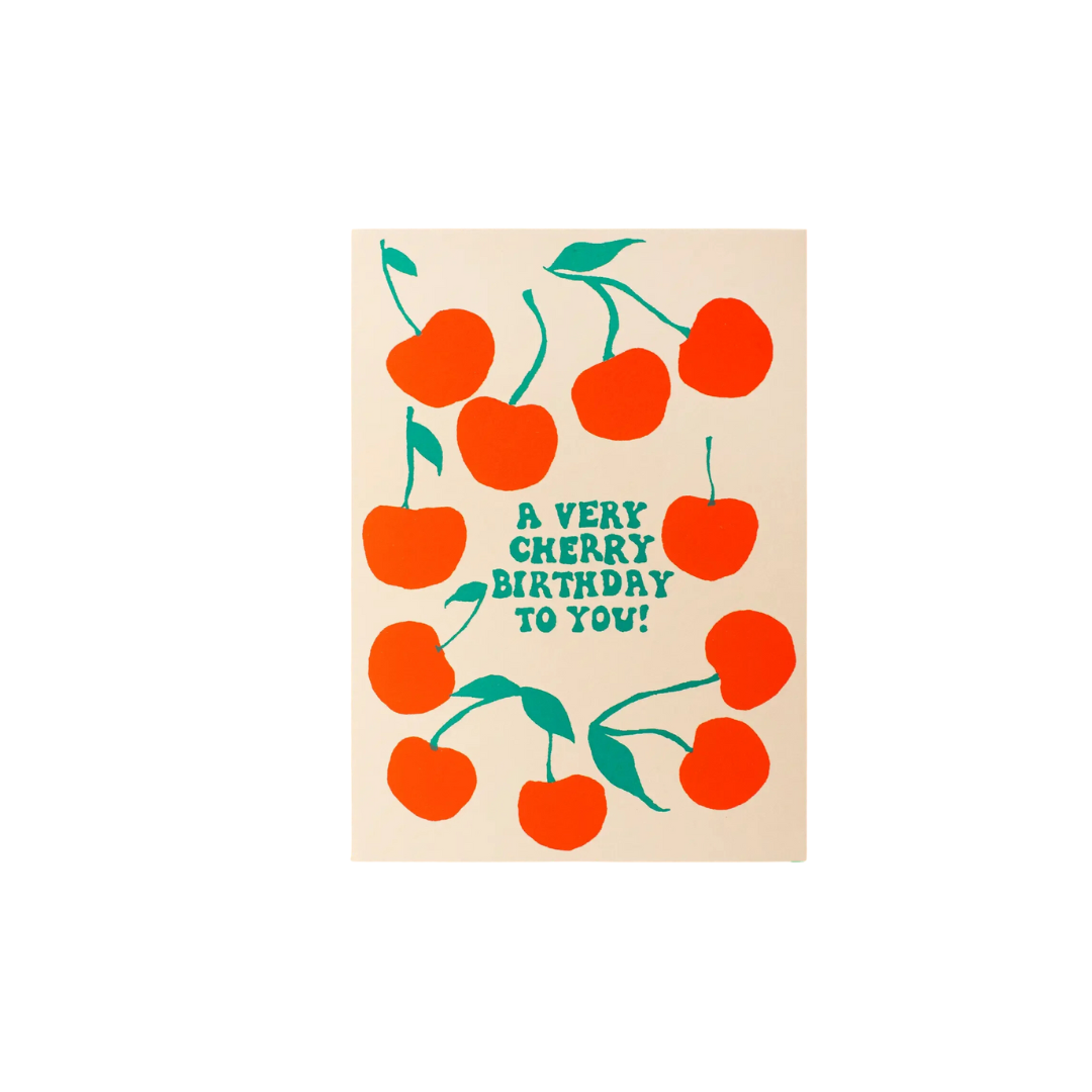 Cherry Birthday Cake | Greeting Card Cherry Birthday Cake | Greeting Card