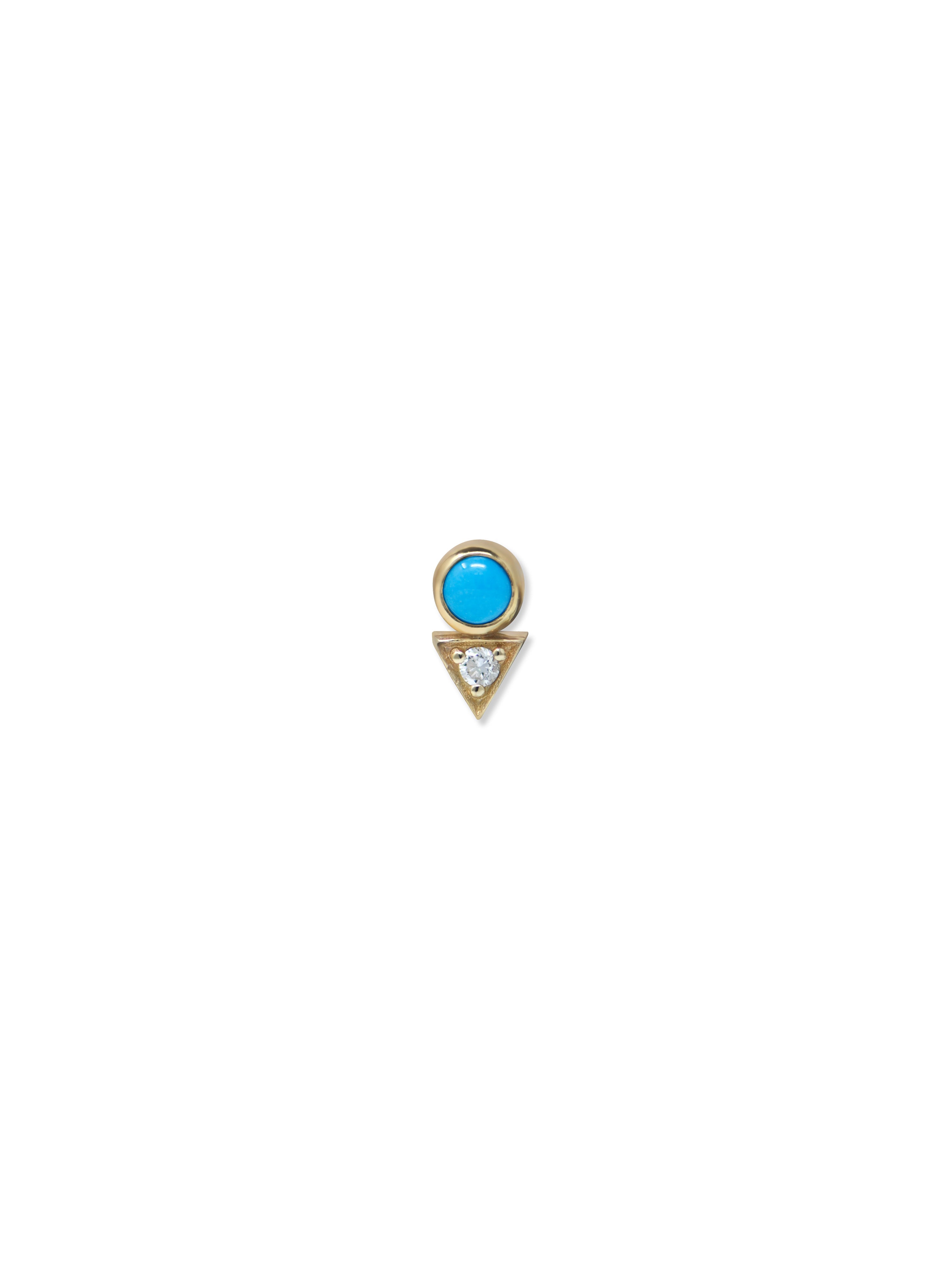 Cléo Deco Turquoise Studs - Single – MEUSSHOP.COM