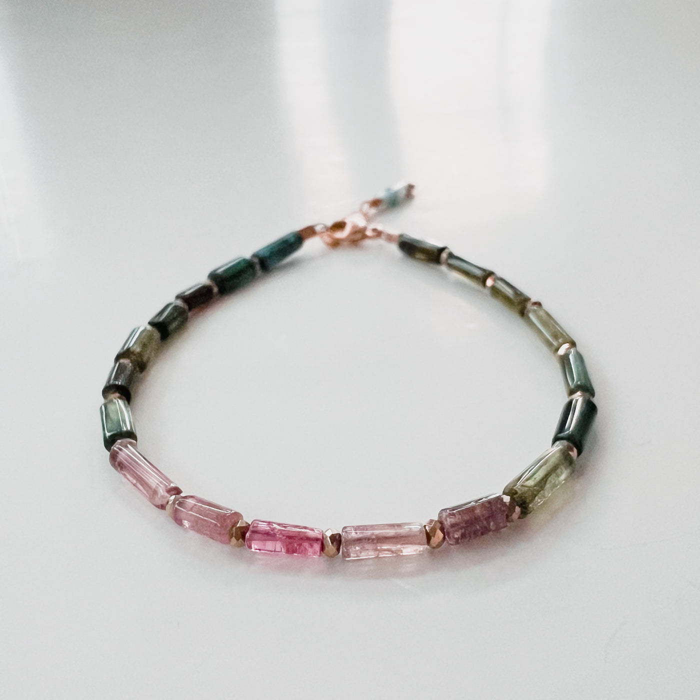 Semi-Precious Watermelon Tourmaline Bracelet