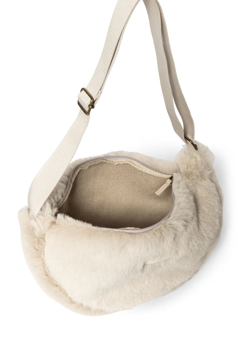 Faux Fur Fanny Pack - Neutral