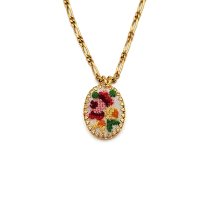Secret Garden Embroidered Necklace