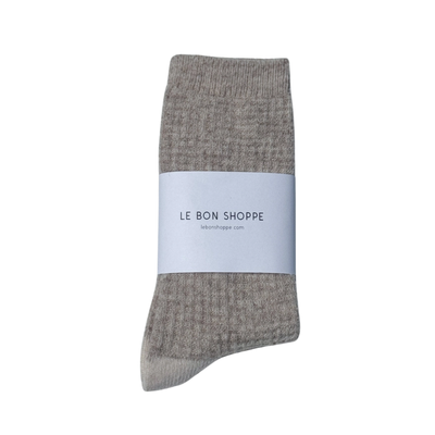 Wool Waffled Socks - Oatmeal