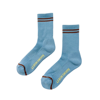 Boyfriend Socks - Powder Blue