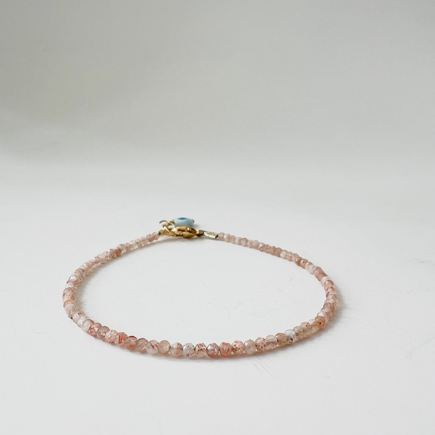 Semi-Precious Peach Moonstone Bracelet