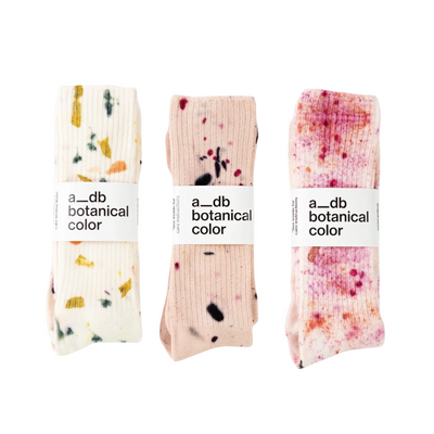 Abstract Bamboo Botanically Dyed Socks by Dyekween