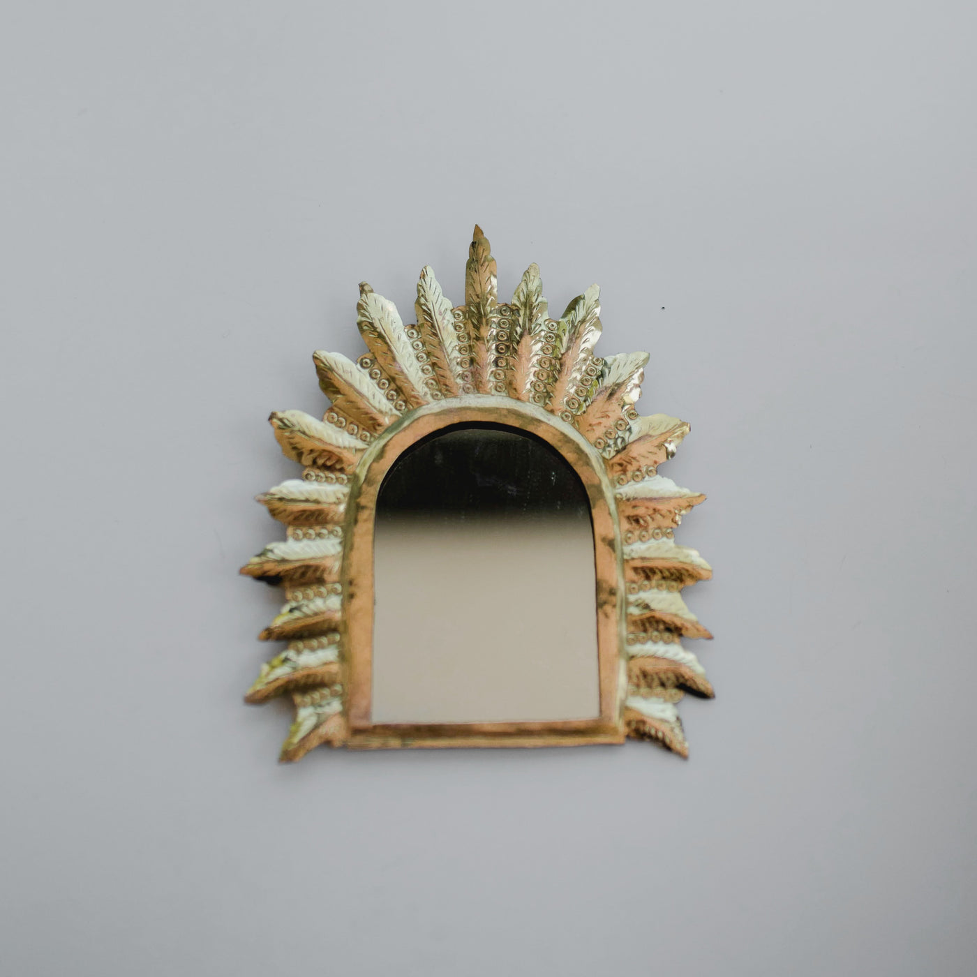 Brass Arc Temple Mirror