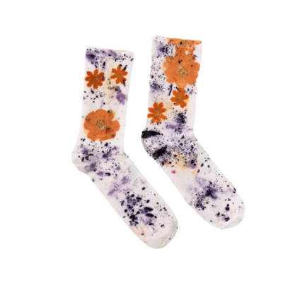 Flower Power Cotton Crew Socks