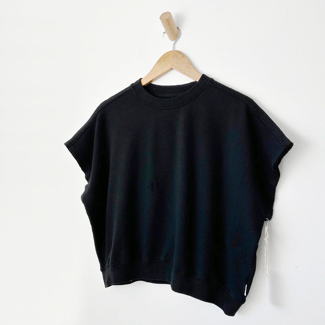 French Terry Sophie Top - Black