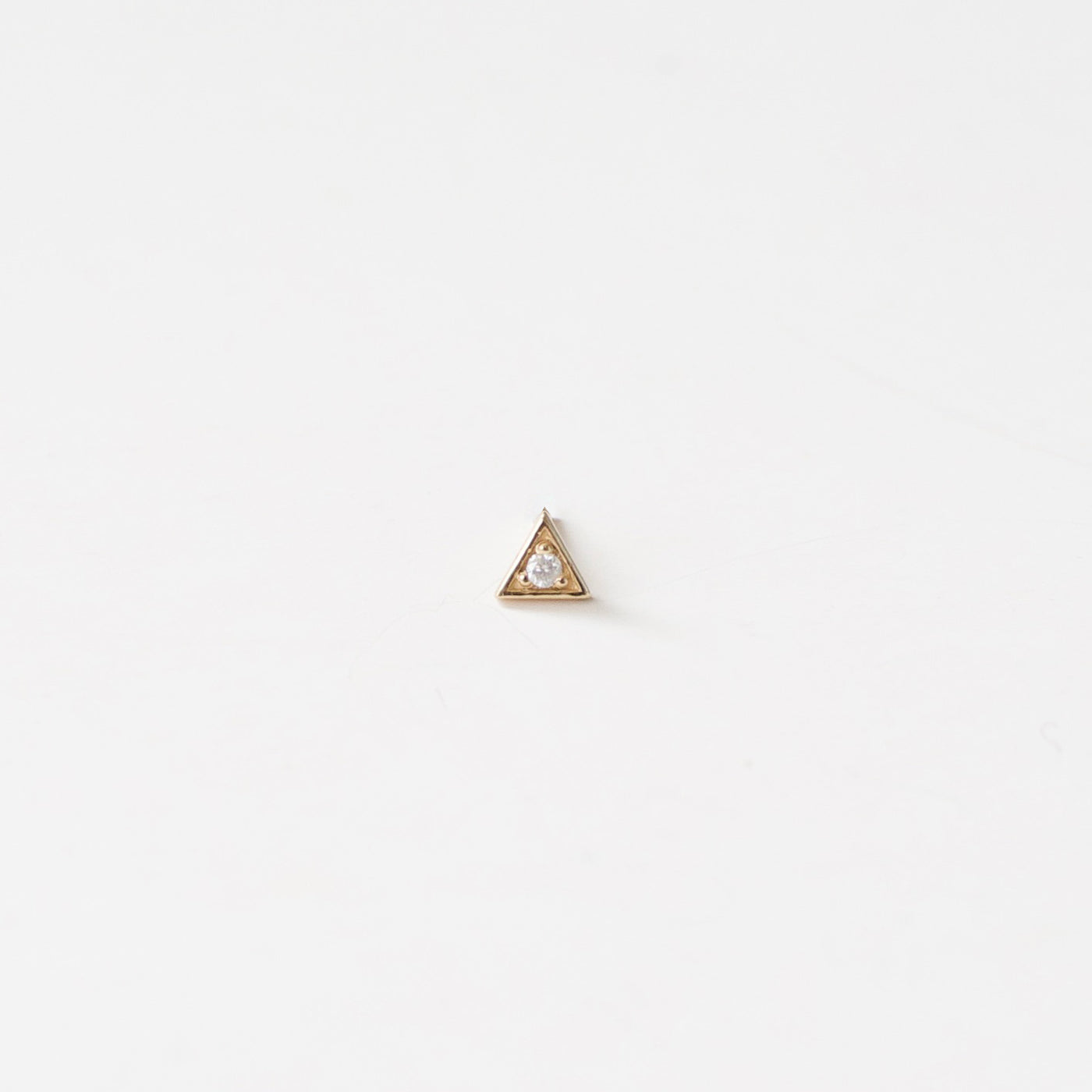 Triangle Diamond Studs - Single