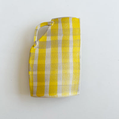 Yellow Flower Plaid Vase