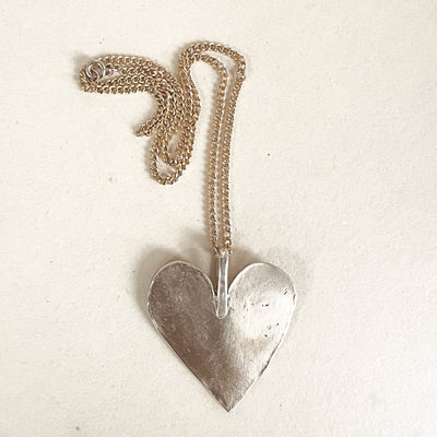 Baby Love Necklace hand-forged brass heart on gold-filled chain