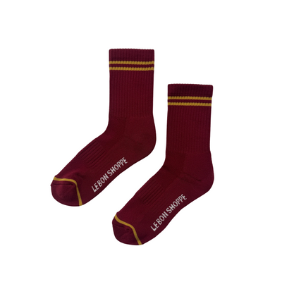 Boyfriend Socks – Cardinal by Le Bon Shoppe