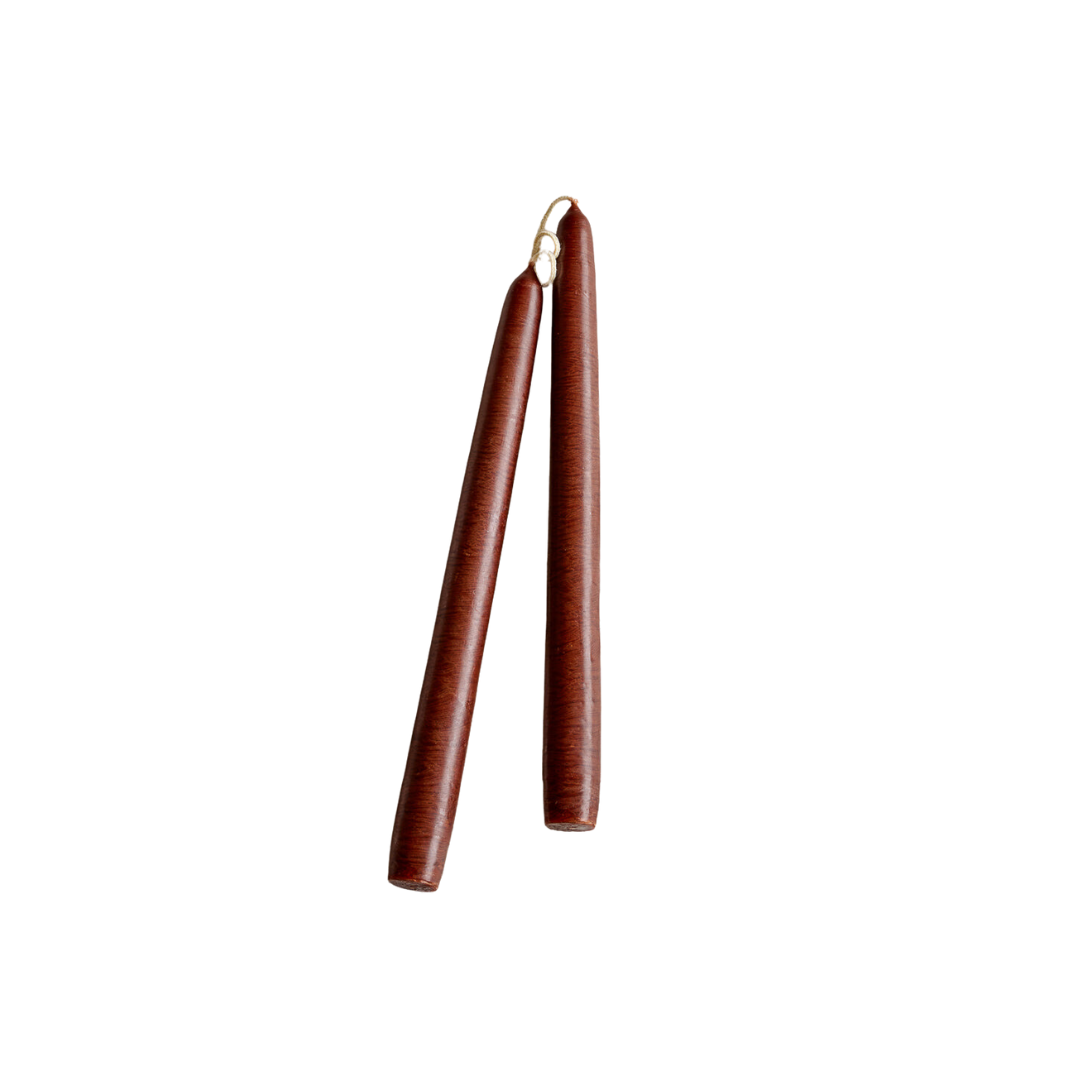 Chestnut Brown 10" Taper Candles