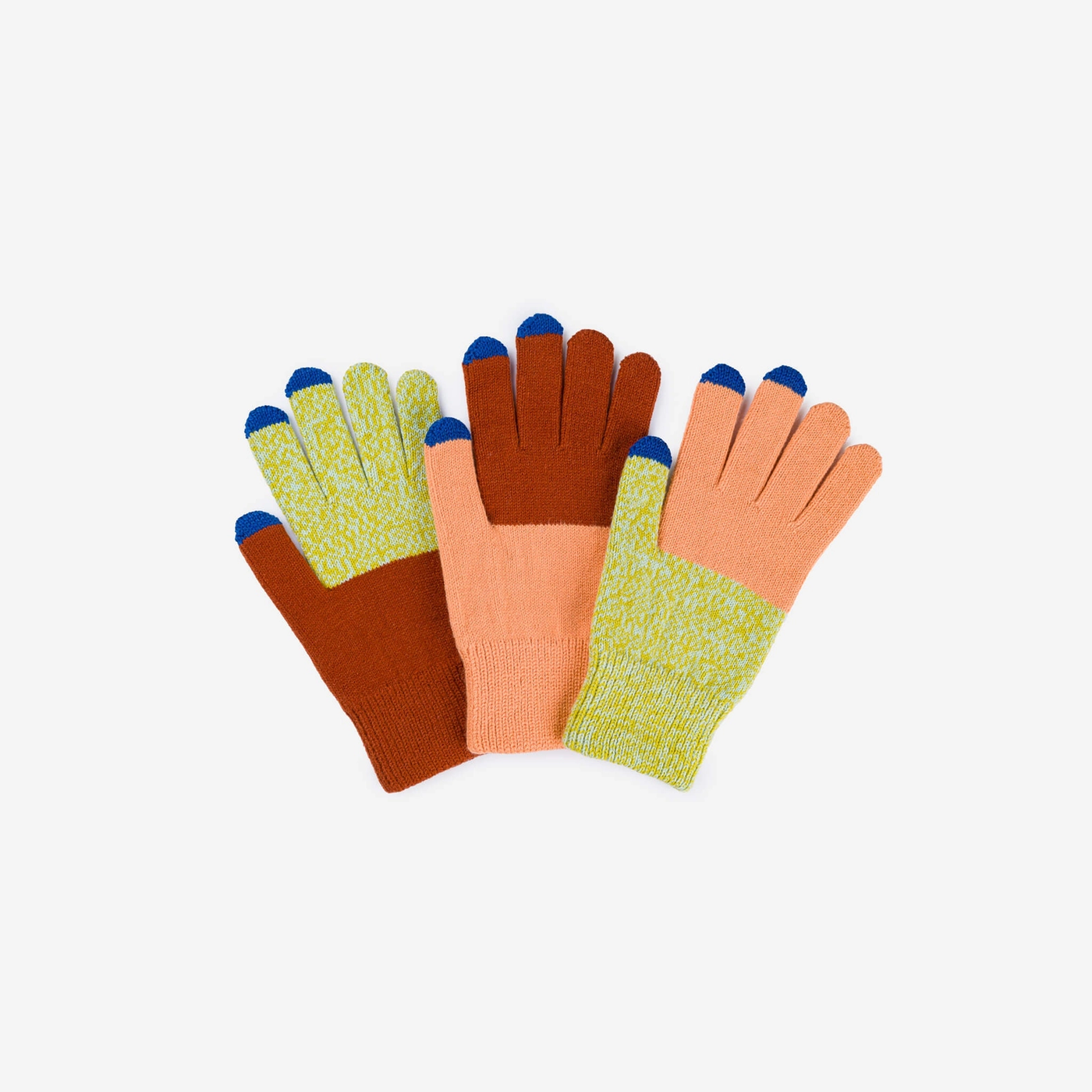 Pair and Spare Knit Touchscreen Gloves - Peach Rust