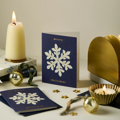 Snowflake 'merry christmas' Mini Card