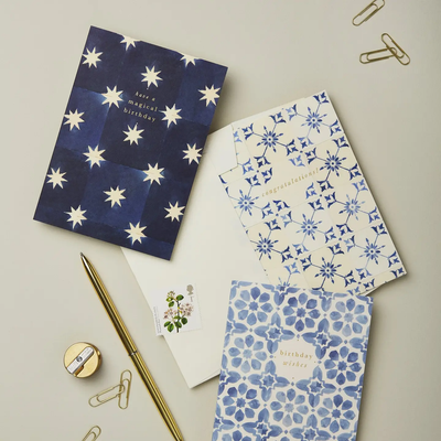 Navy Stars 'magical birthday' Card