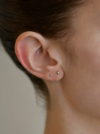 3mm Ball 14k White Gold Single Stud