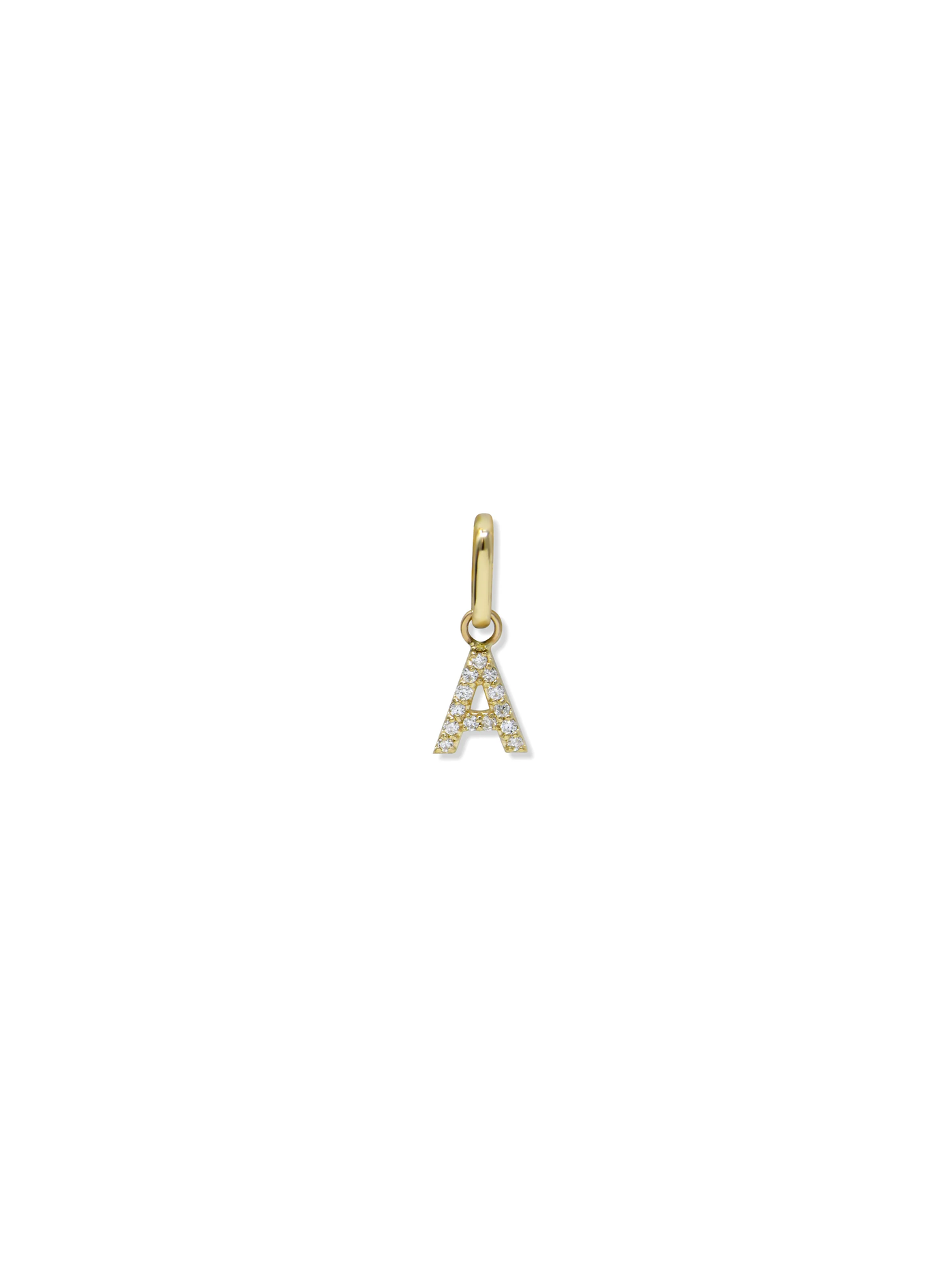 Love Letter Pavé Initial Charm - A