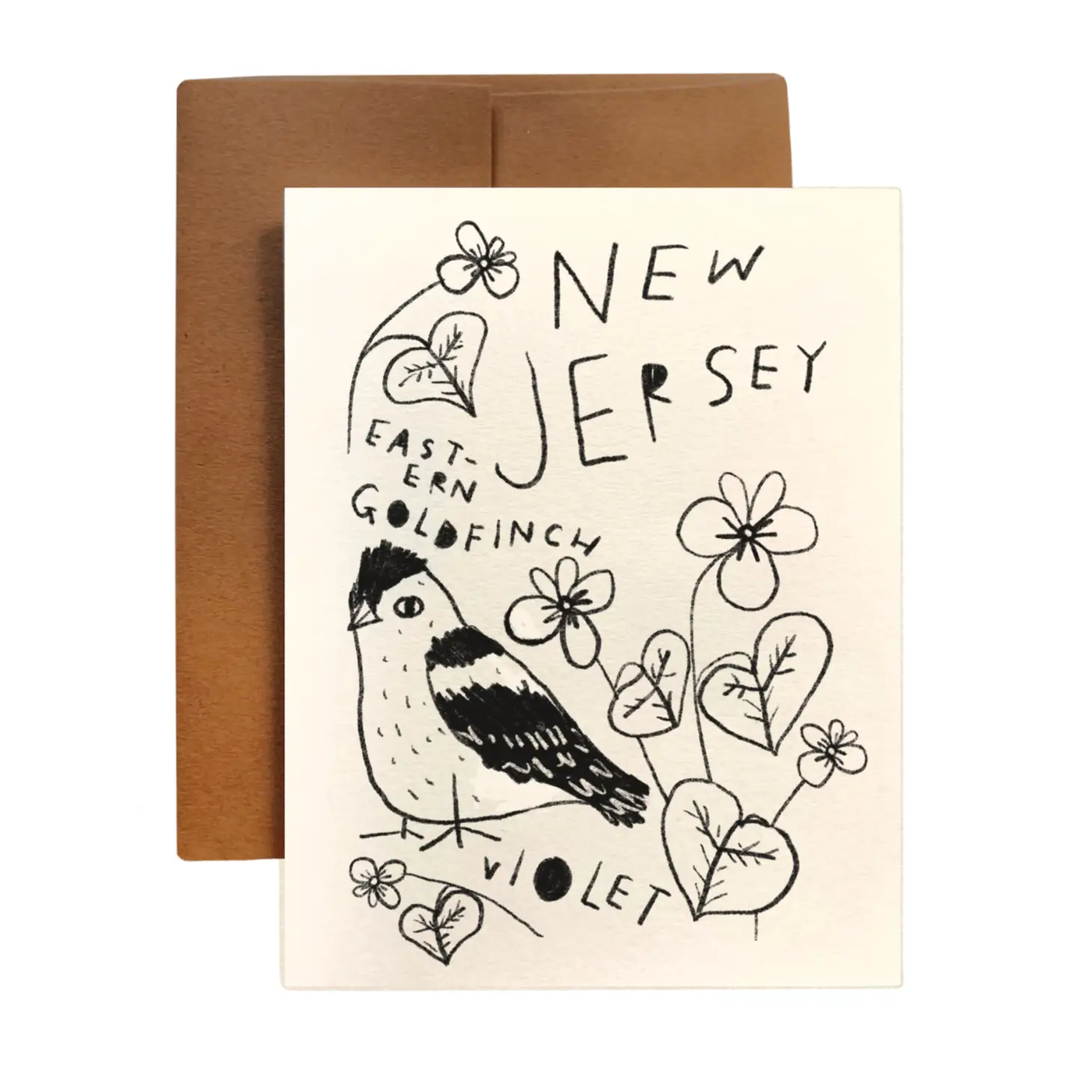 New Jersey State Flower & Bird Greeting Card