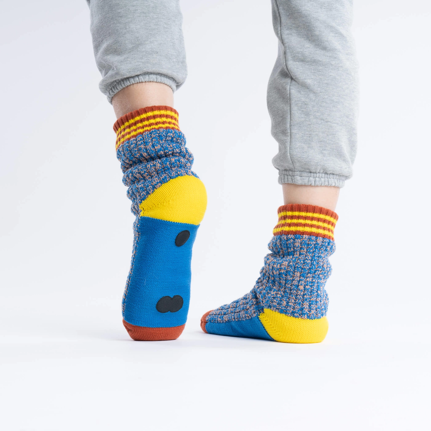 Varsity Knit House Socks-Cobalt