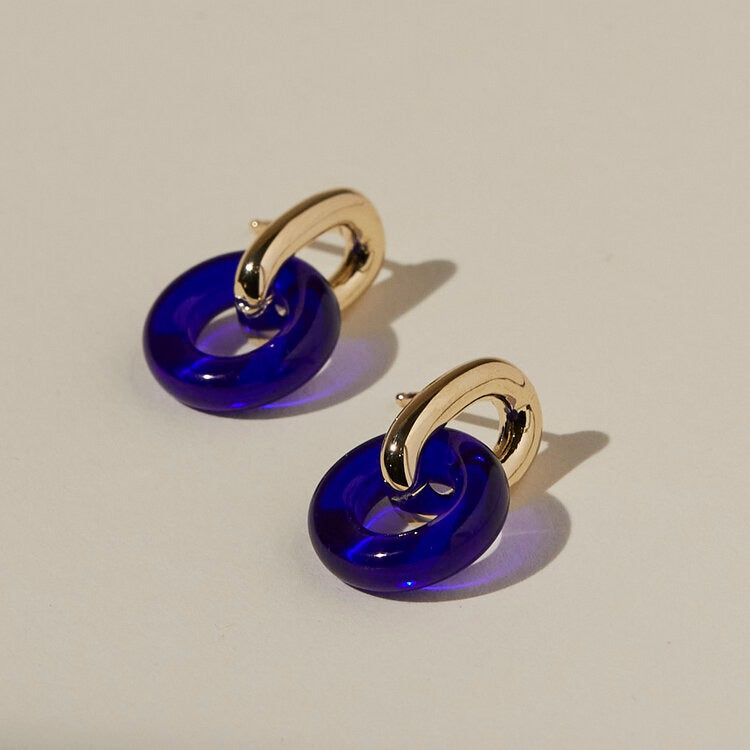 Anna Earrings - Cobalt