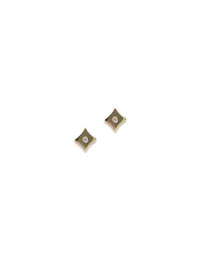 Gothic Diamond Micro Stud - Single