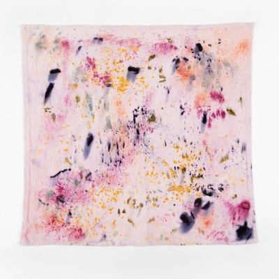 Abstract Multicolor Botanically Dyed Floursack Tea Towel