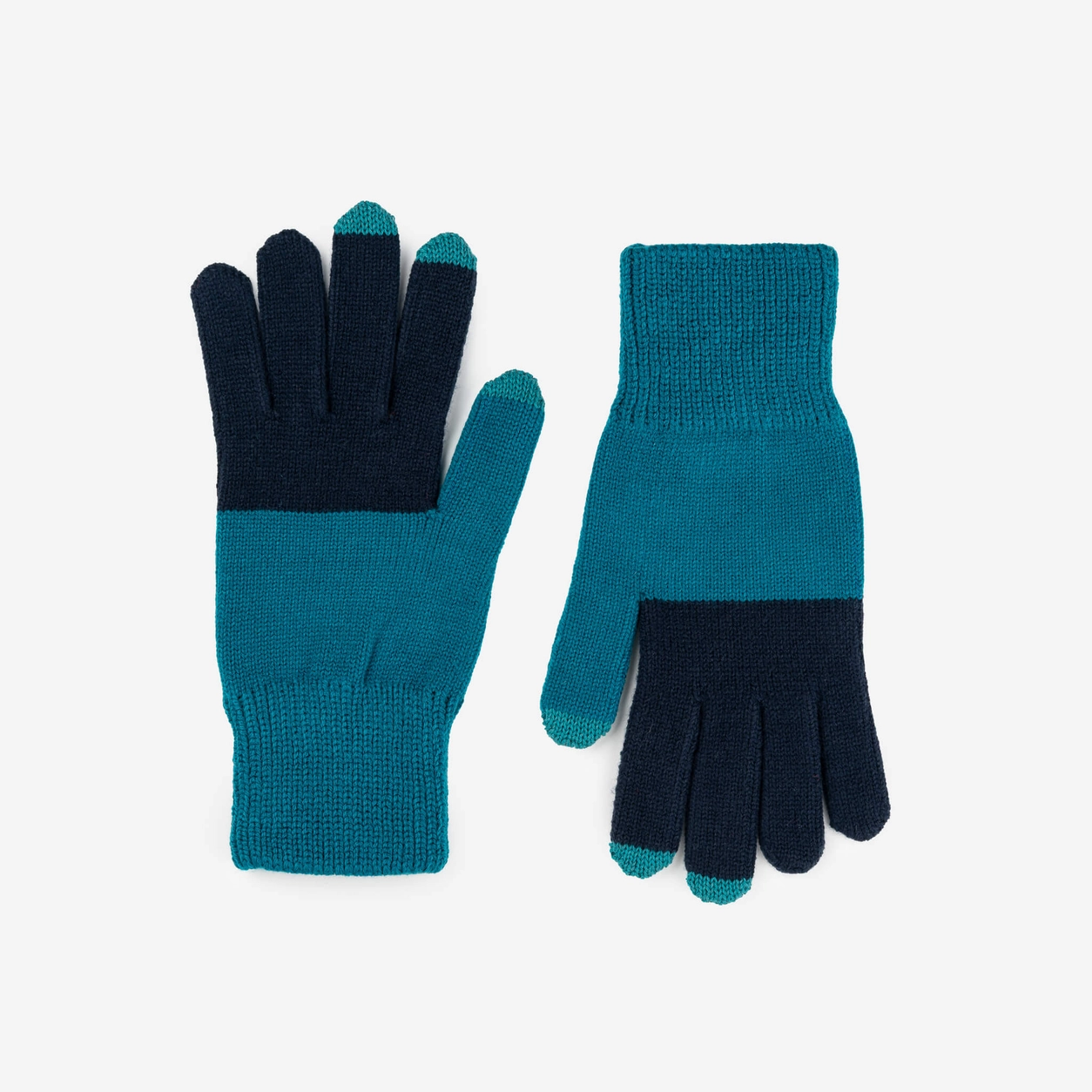 Verloop Colorblock Touchscreen Gloves - Navy Teal
