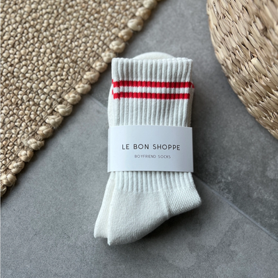 Boyfriend Socks - Clean White