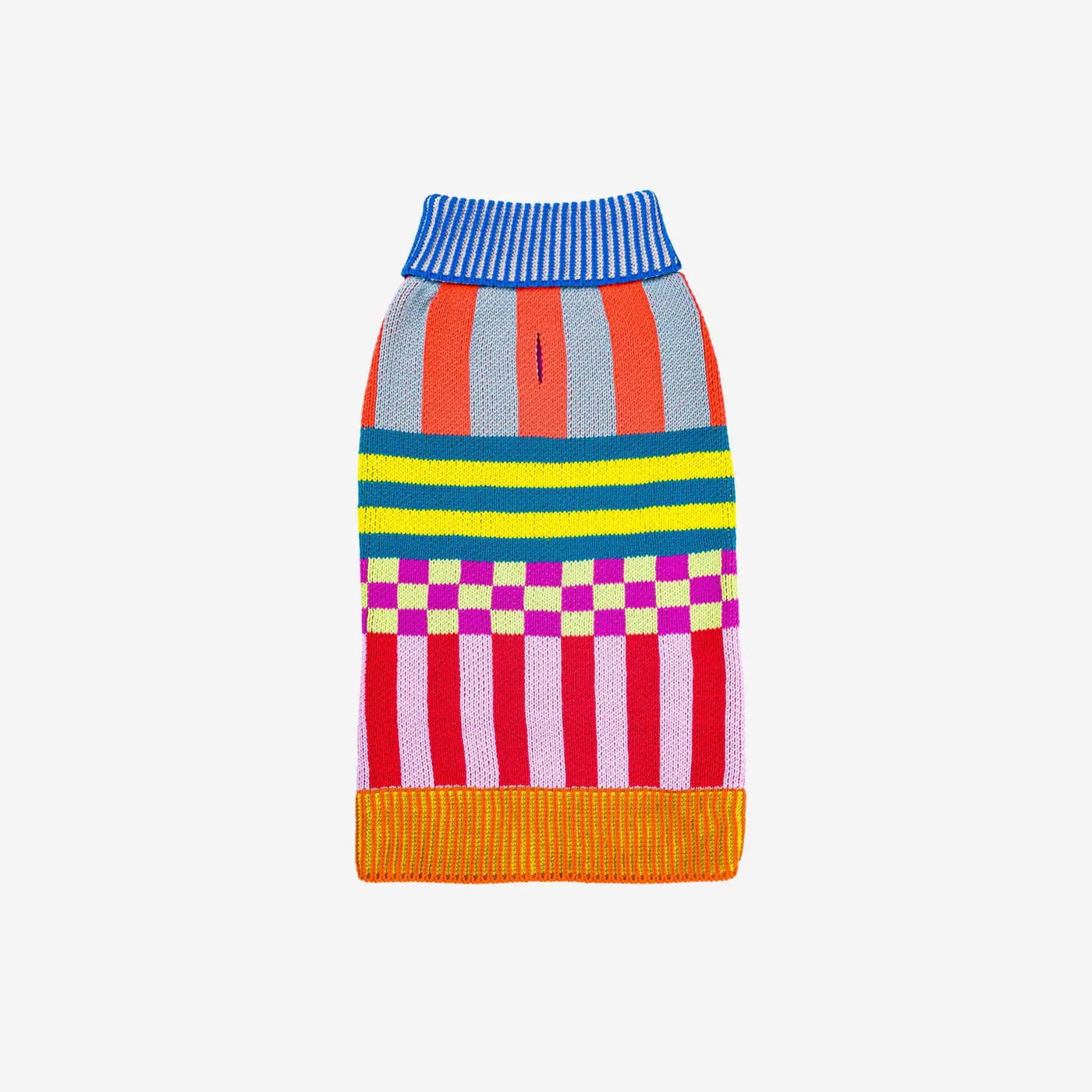 Pattern Patch Dog Sweater - Rainbow