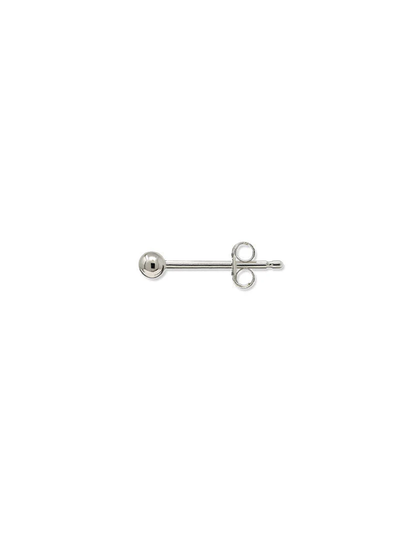 Mini 2mm Ball Stud - Single 14k White Gold Single Stud