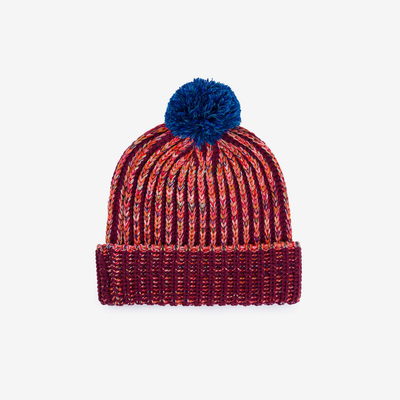 Super Mix Pom Beanie - Red