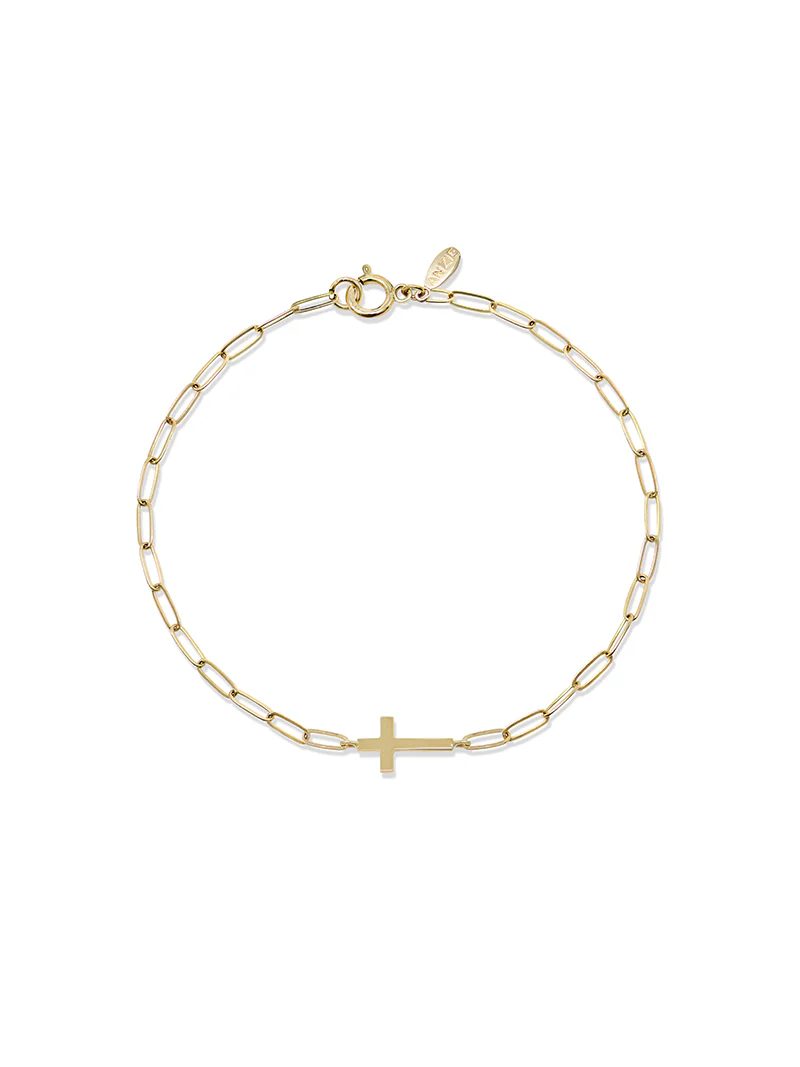 Love Letter Cross Mini Paperclip Bracelet
