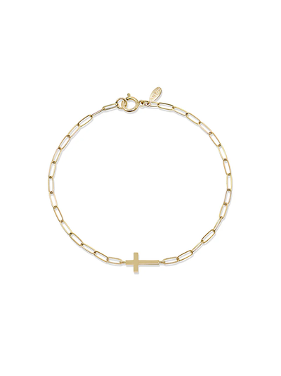 Love Letter Cross Mini Paperclip Bracelet