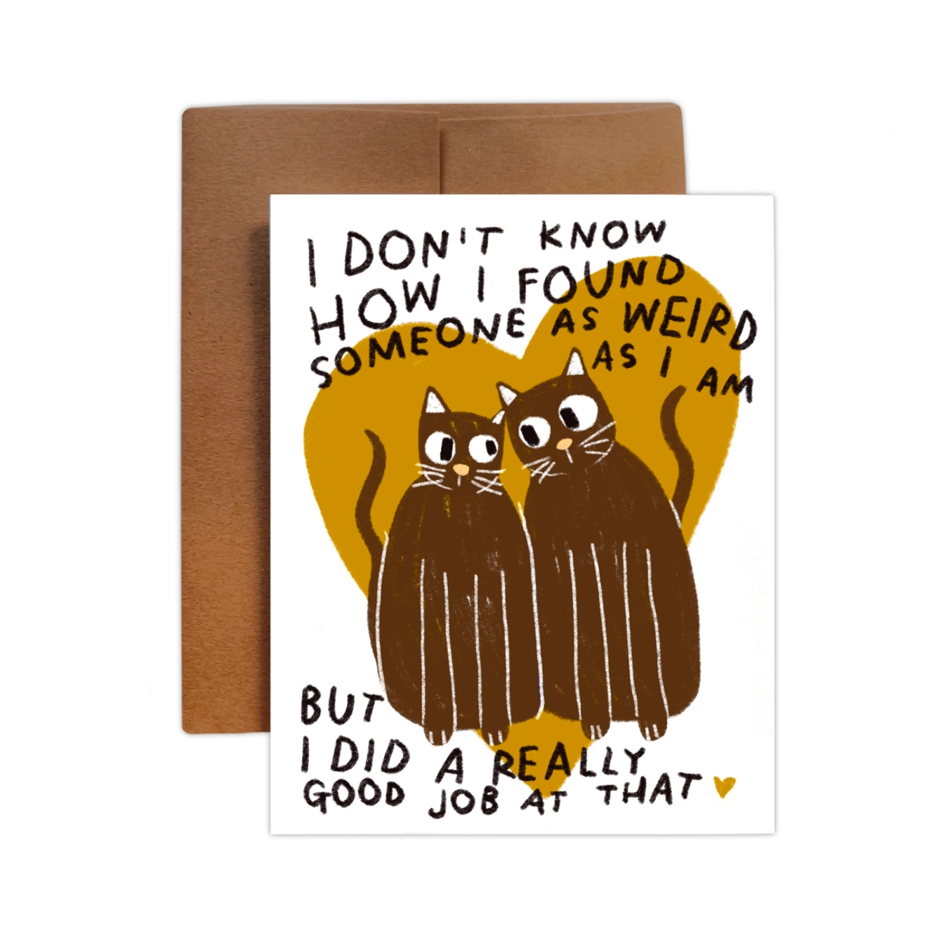 Weird Cat Greeting Card