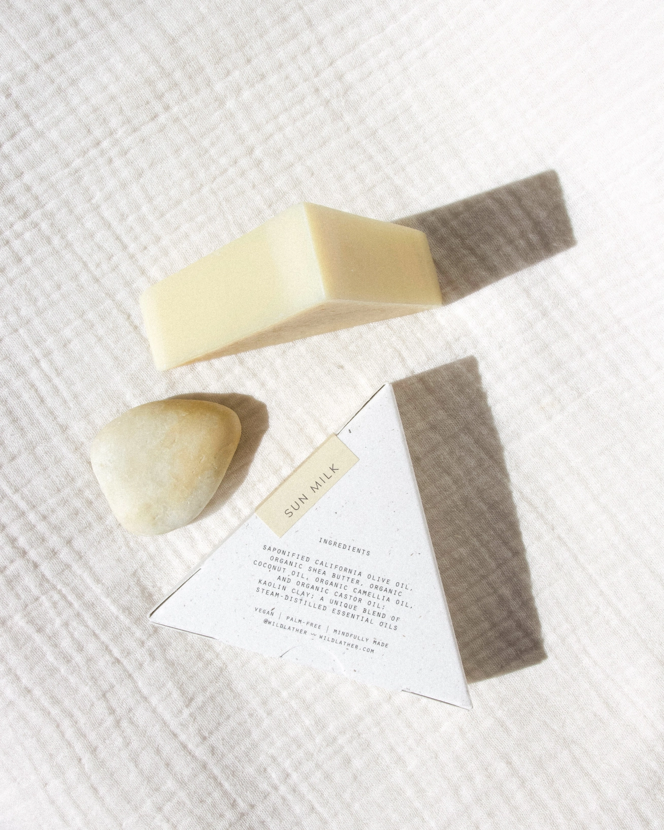 Sun Milk Triangle Soap - Unscented Milky Oats + Calendula