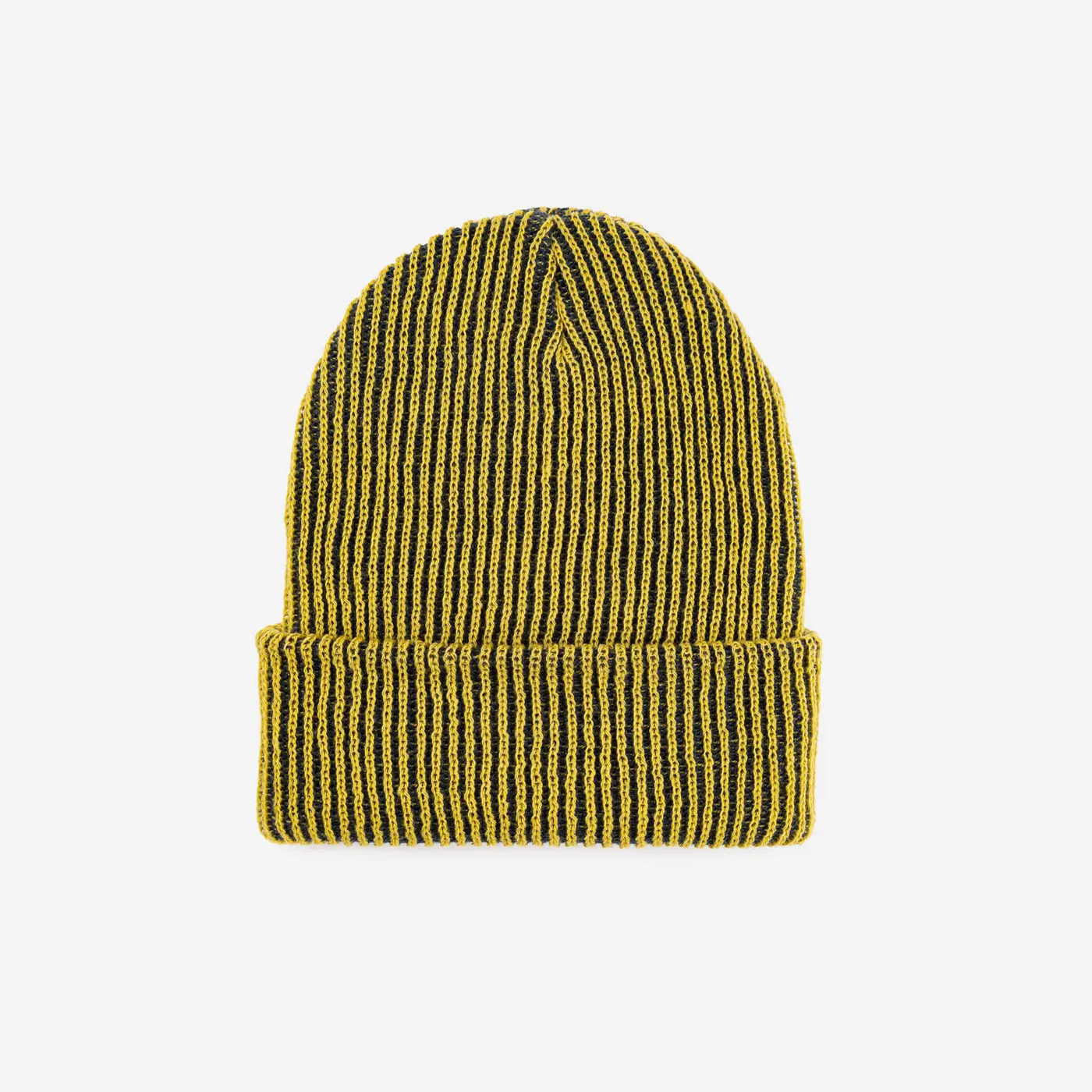 Verloop Simple Rib Knit Beanie -  Golden Olive Navy
