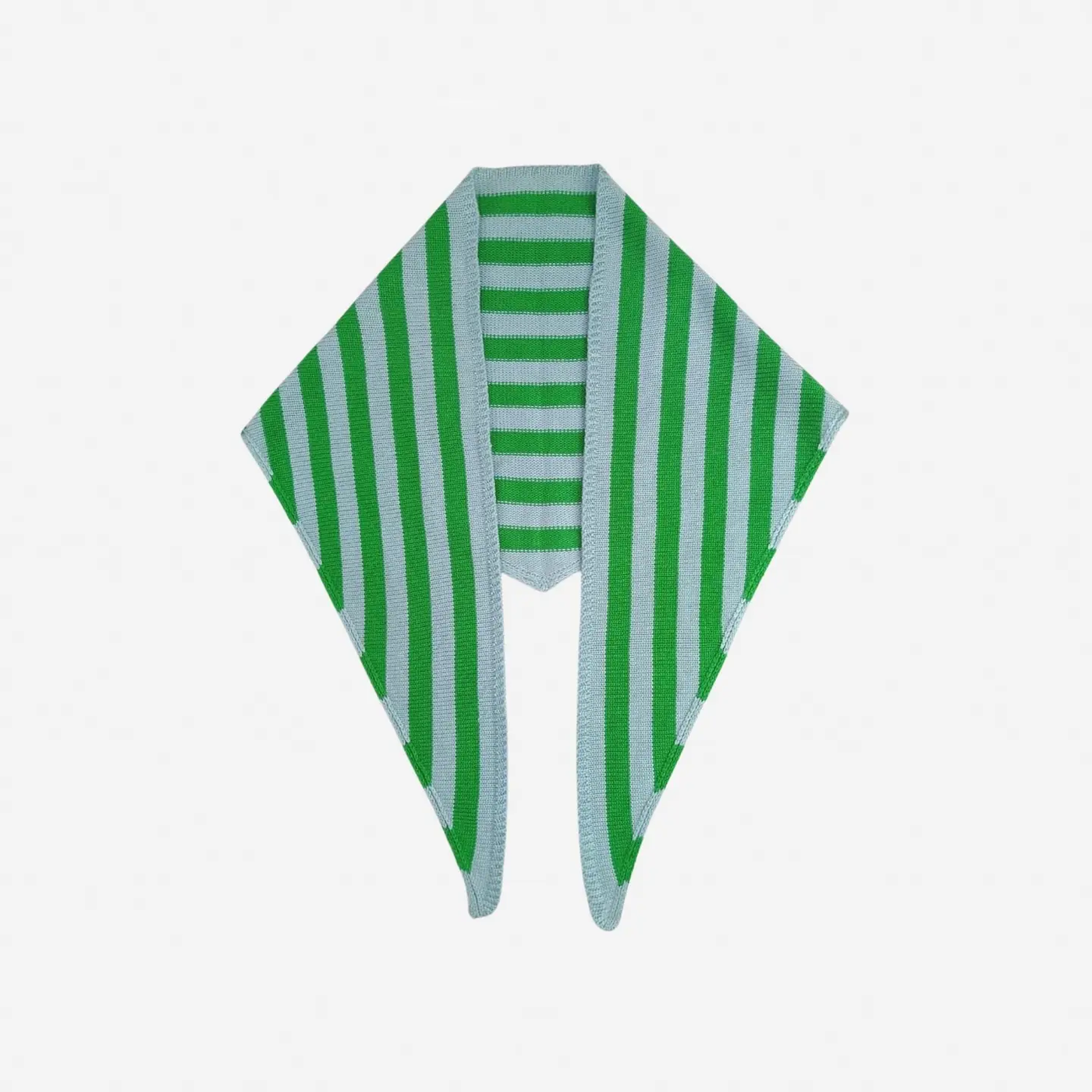 Simple Stripe Triangle Scarf -  Kelly Stone Blue