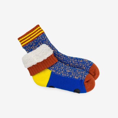 Cobalt Varsity Knit House Socks