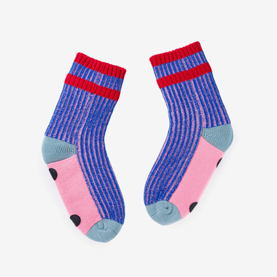 Cobalt Pink Gym House Socks