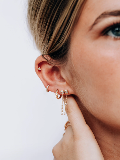 Cléo Jaeda Double Chain Earrings - Single