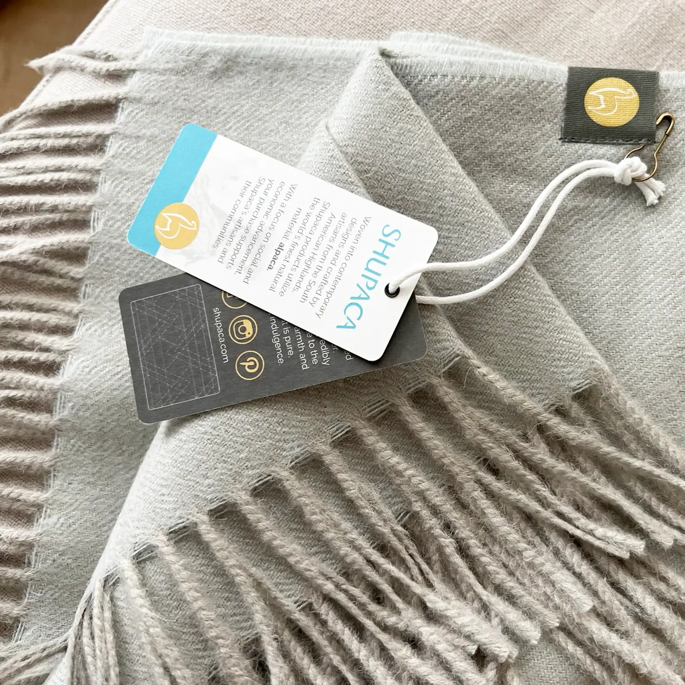 100% Baby Alpaca Scarf - London Fog