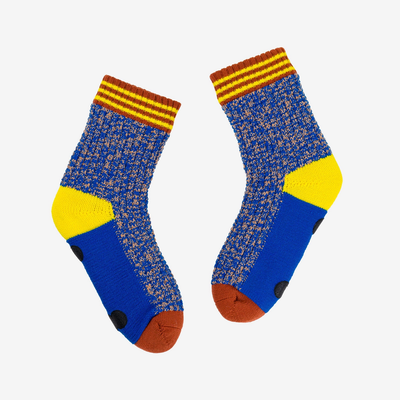 Cobalt Varsity Knit House Socks