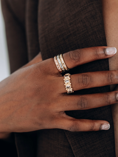 Aztec Mayan Diamond Band - Size 6.25