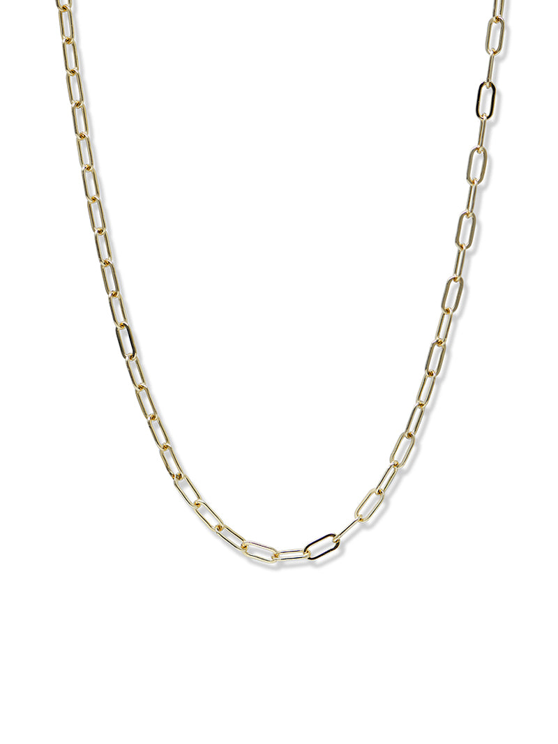 Medium Paper Clip Chain - 14k Gold