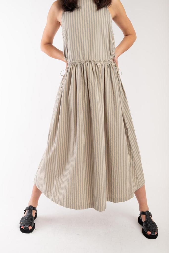 Cinch Dress - Muted Stripe