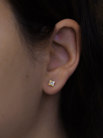 Gothic Diamond Micro Stud - Single