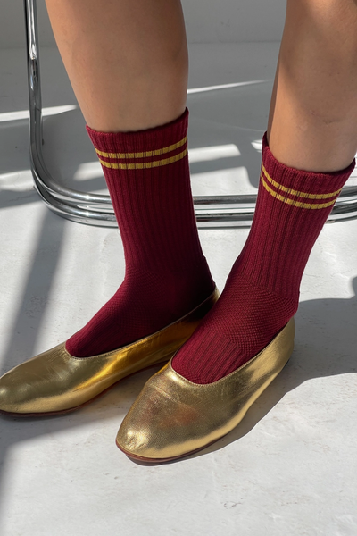 Boyfriend Socks – Cardinal by Le Bon Shoppe
