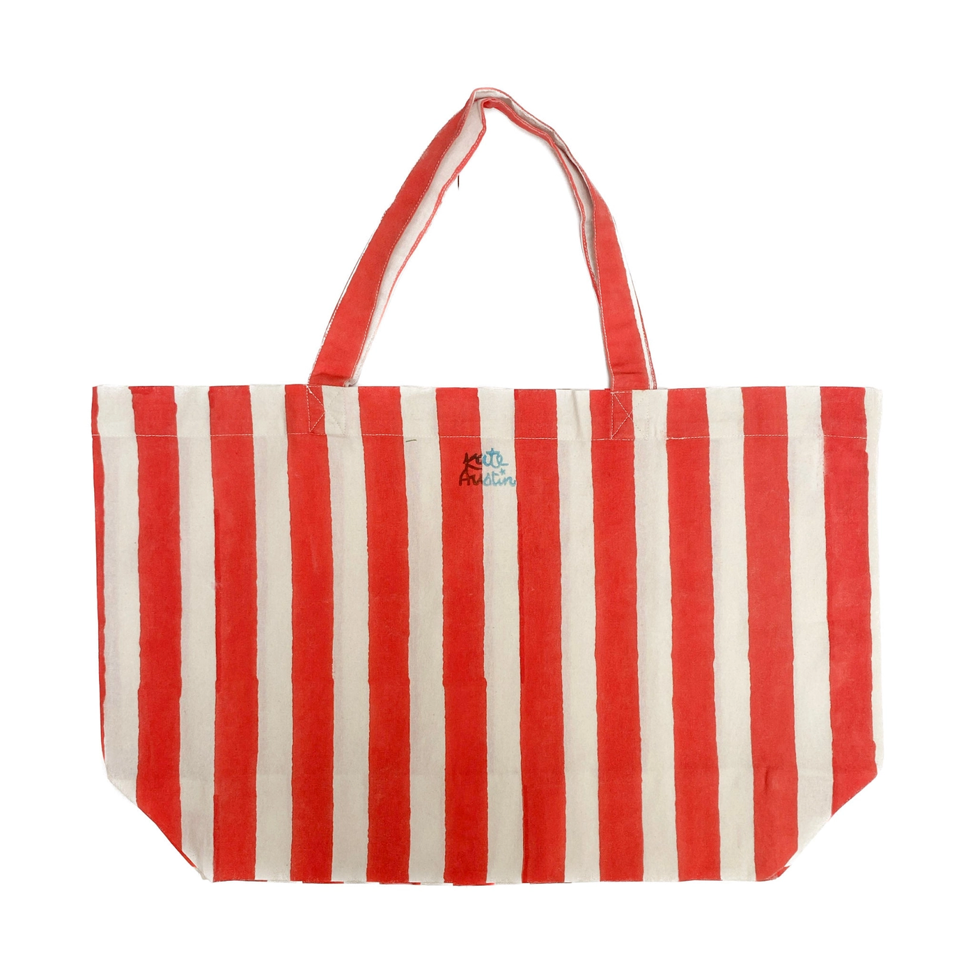 Market Bag in Red White Cabana Stripe