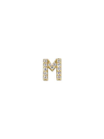 Love Letter Pavé Initial Stud